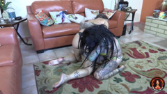 Wrestling Busty Babes Jenevieve Hexxx and Goldie Star!