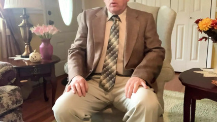 Silver daddy masturbating and cumming