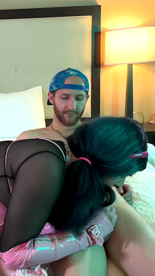 Hot Trans Woman in Chastity Fucked and Sucking - Compilation 7 thumbnail