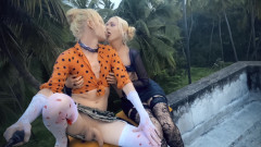 Outdoor sex on the roof hotel