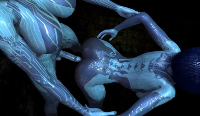 Cortana Is Having Trouble with One of Her Clones - Halo Porn Parody
