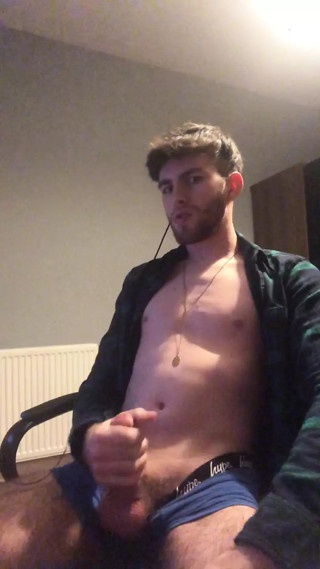 Fit Young Lad Shooting Handful of Cum