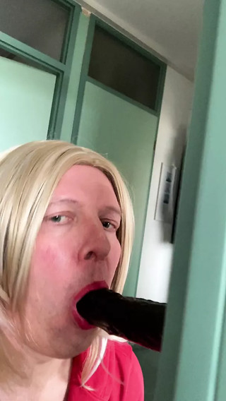 Playing with my Big Black Dildo again (one)