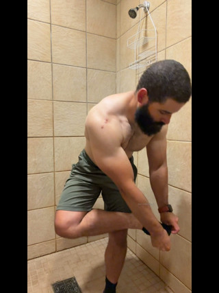 Sweaty Gym Strip Down and Dildo Fuck
