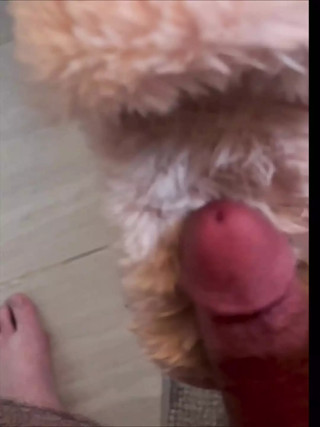 Trying to edge with her fuzzy slippers is a challenge! Almost blew it, literally.