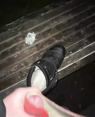 I wank off with my neighbour's smelly work shoes and hose them down