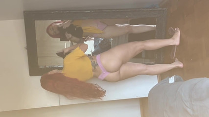 She didn't expect to see me come in... and ended up kneeling Part 1