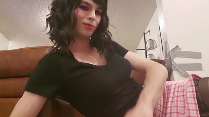 Sissy Crossdresser Fucks Dildo Doggystyle (first time)