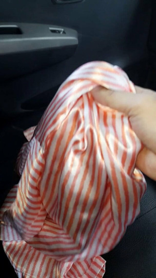 Cumming with girlfriend's satin night dress