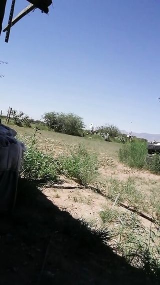 In an abandoned chosa.