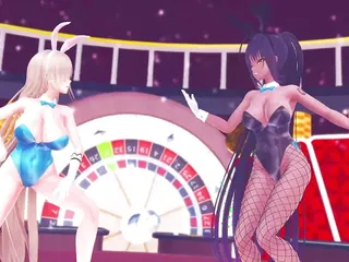 Karin &amp; Asuna - Sexy Bunny Suit Dancing (Hentai)