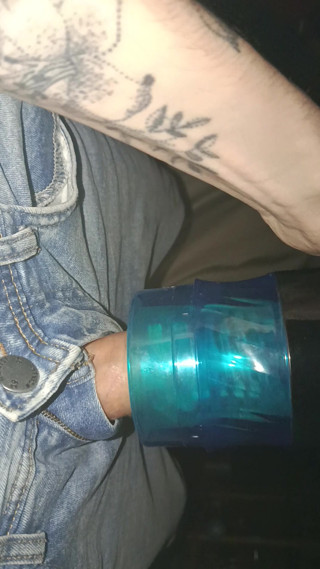 My toy gets me hard quickly so I can fill it with cum