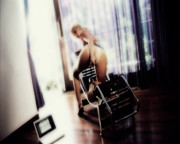 Beautiful Girl Masturbating on a Chaise Long