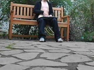wank at public greenhouse bench (second try)