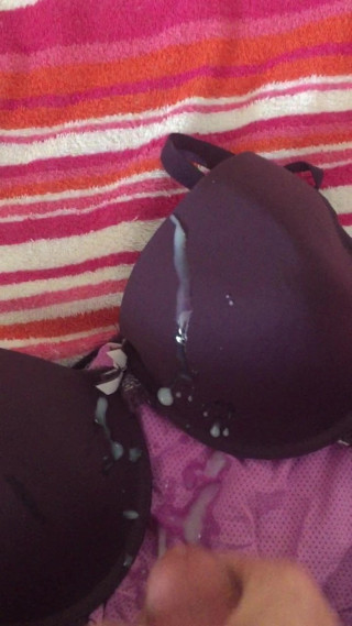 Cum on bra and panty