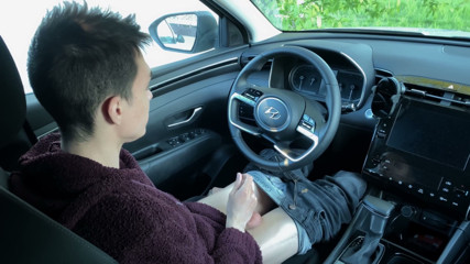 Front Seat, Uncut Cock, Finish in the Car