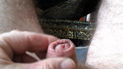 Wanking a tiny cock