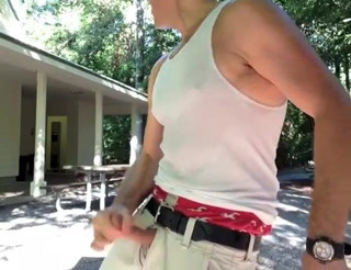Cruising at the campground and Jerking off in the Public
