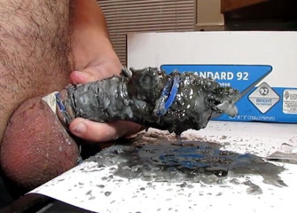 Properly waxing my cock CBT