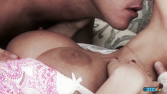 Come and Share with This She Angel the Ultimate Bliss in Pure Cute White Lingerie