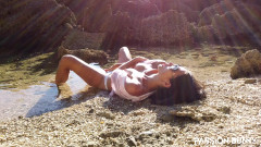 Cute Wife Fingering on Sea Beach
