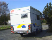Brunette woman in the moving van