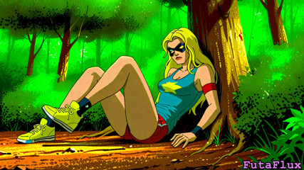Futanari Carol Danvers - Masturbating, Cumshots, Selfsucking and more!
