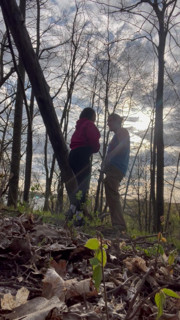 Hot milf fucked doggy after hike
