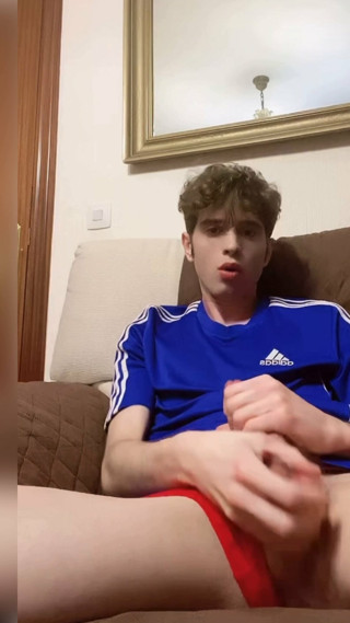 Watch the video about Young university boy with big cock masturbes after class