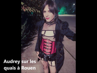 Audrey shows off on the docks in Rouen