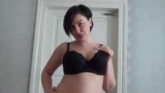 Stepmom bring you to her work day, stepmom - bra model with huge tits!