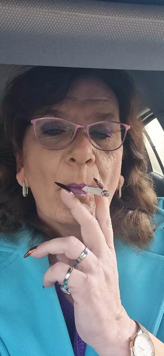 Just enjoying a cigarette in my car thumbnail