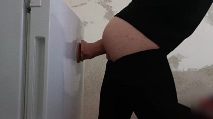 Sissy fucks her ass with this dildo