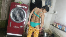 Hot sexy stepsister's fun sex from stepbrother's land when stepsister was alone at home Hindi audio