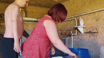 I fucked a village whore right in the barn where she was doing laundry