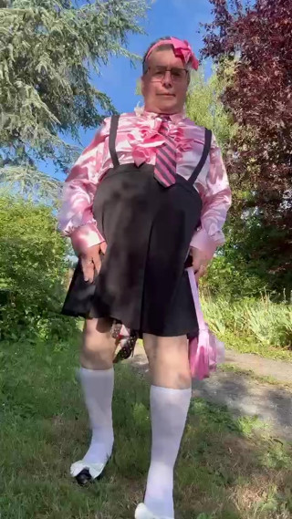 Dressed in a little strappy skirt for an evening out