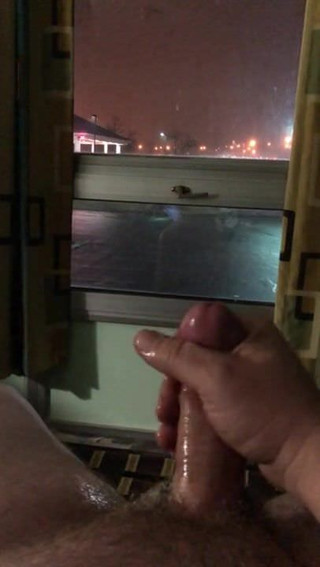 Masturbating at window