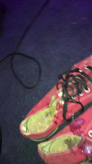 Fucking my converse! Big load