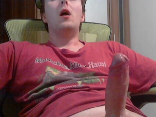 Huge No Hand Flowing Cum and Cum Licking