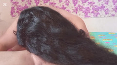 Beautiful wife sucking deep throat
