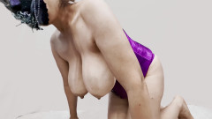 Hucow bunny milking and bouncing udders