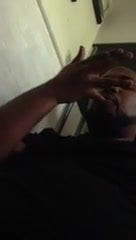Thick black brotha shoots a thick load