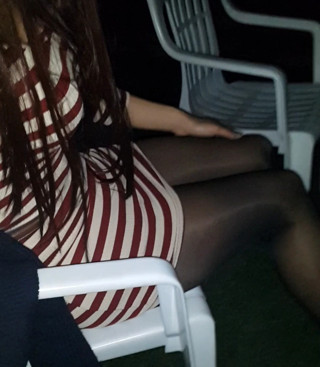 Naughty slut in tight dress and black pantyhose plays public with remote dildo and orgasms with anal and cum after coming back