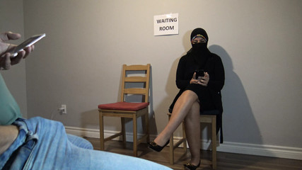 Arab wife got mad at me - I flashed and masturbated my dick in front of her
