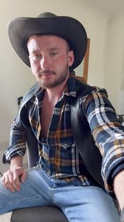 Leather Cowboy Wank & Play