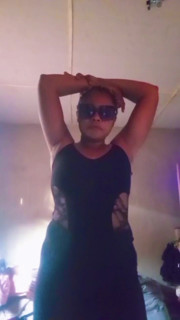 Hony Nigerian girl touching herself on a live video