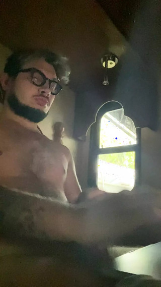 Tattooed Twink Has Morning Wood And CUMS