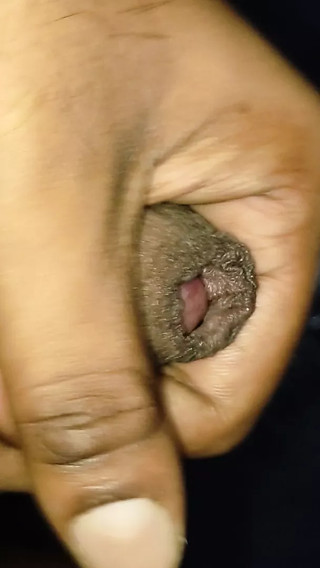 A quick cumshot of Desi big black cock