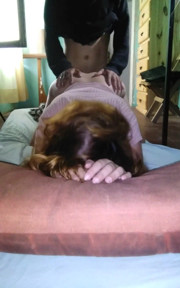 Recording with My Cell Phone with My Girlfriend in a Pink Dress
