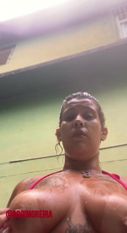 Neighbor Bathing in the Backyard